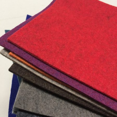 Colorful wool samples