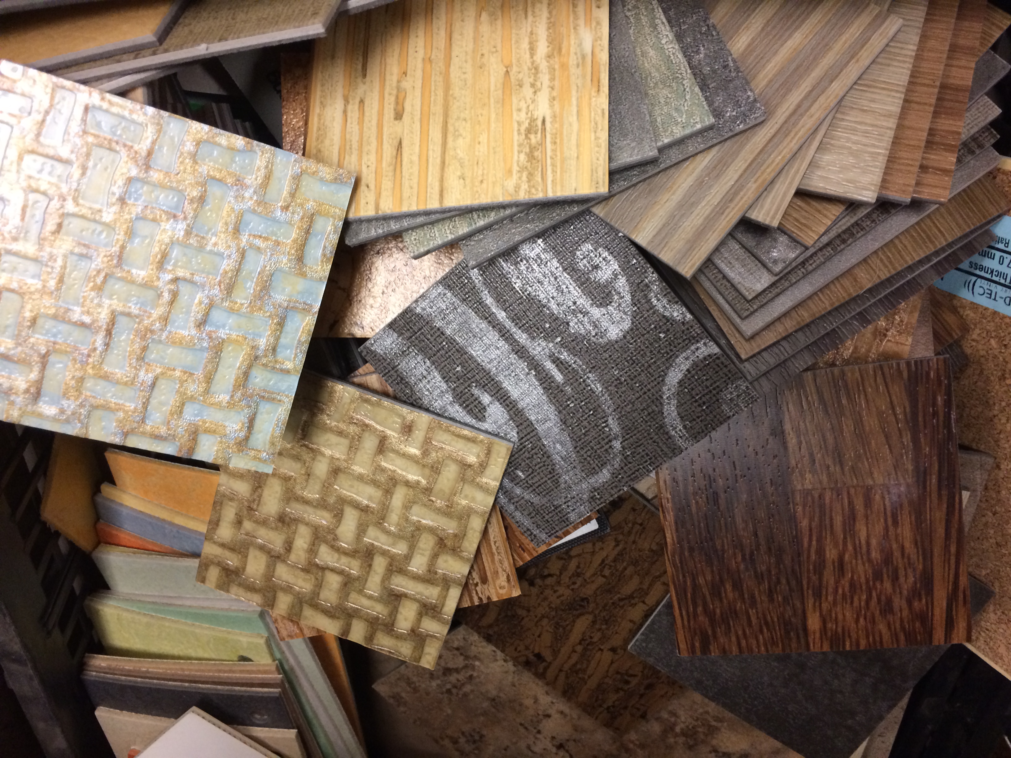 Vinyl flooring samples