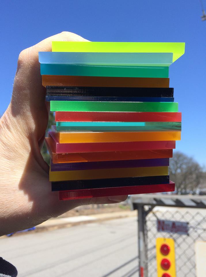 Colorful acrylic samples