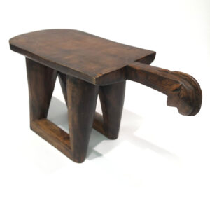 carved wooden stool