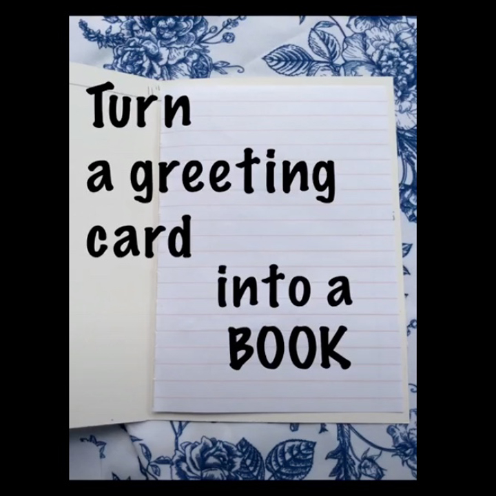 Greeting card to book tutorial screen cap