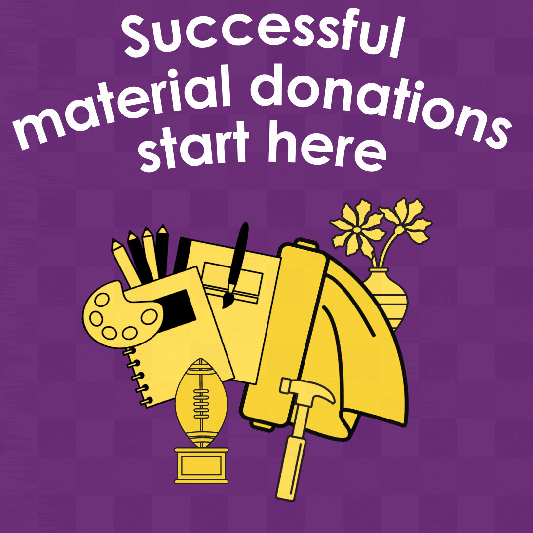Successful material donations start here