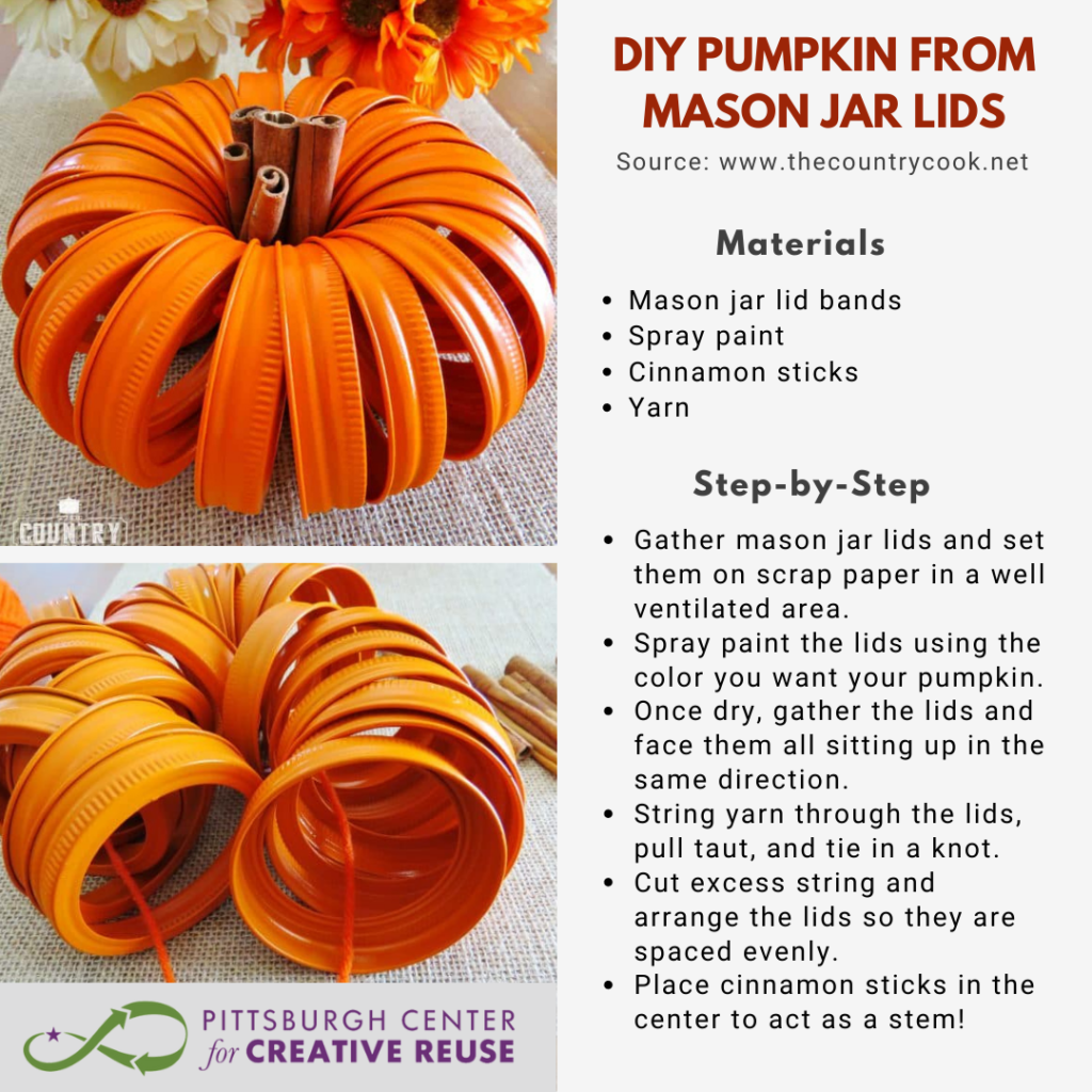 Metal ring pumpkin instructions