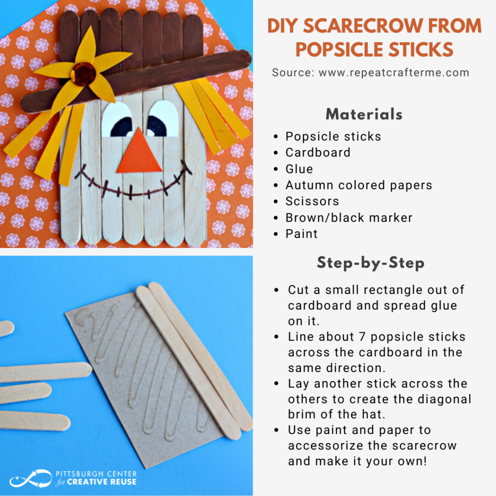 Popsicle Scarecrow instructions