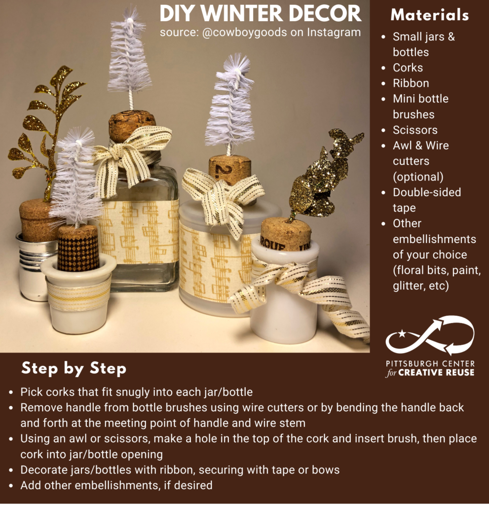 DIY winter decor instructions.