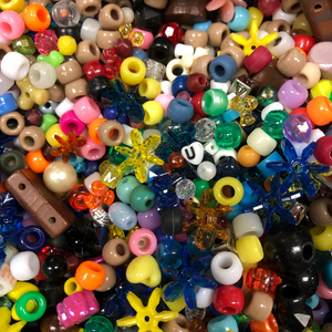 Plastic beads.