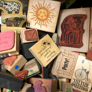 Rubber stamps.