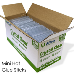 box of mini hot glue sticks