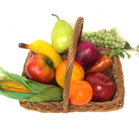 fake fruit in a basket